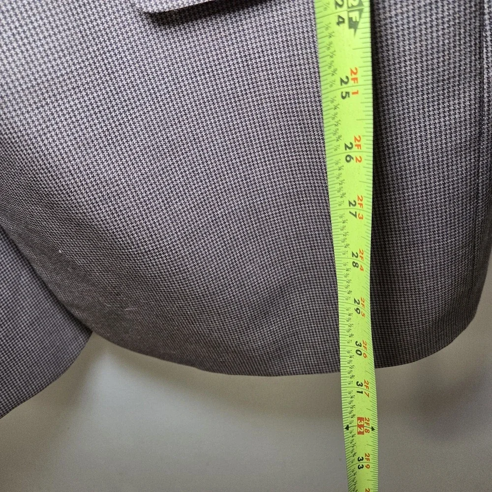 Sturbridge‎ Classics Mens 44L Sport Coat Blazer Brown Houndstooth Wool 2 Button